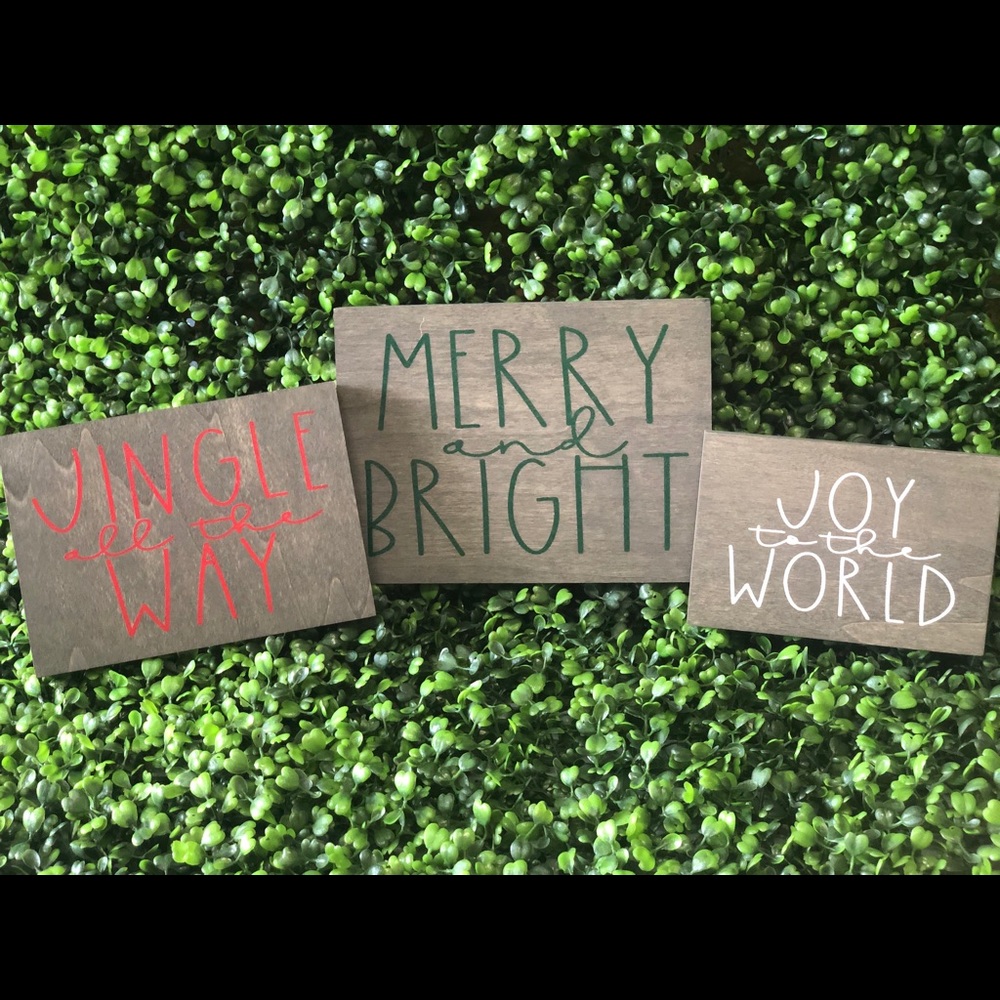 Christmas Wood Decor Set of 3